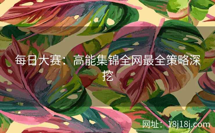 每日大赛：高能集锦全网最全策略深挖