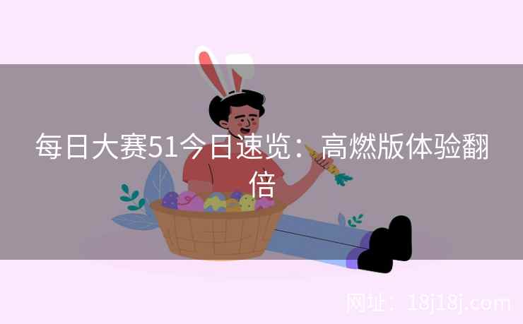 每日大赛51今日速览：高燃版体验翻倍